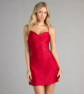 Sips and Stares Sweetheart Mini Dress