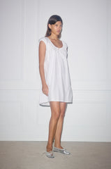 Capped Sleeve Dress - White