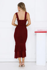 Party Pal Maxi Dress Burgundy