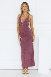 Summer Rain Maxi Dress Purple