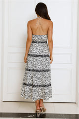 Spring Garden Party Midi Dress Beige