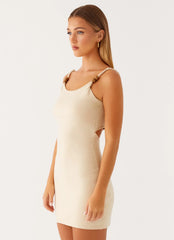 Elaina Knit Mini Dress - Oatmeal